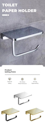 Load image into Gallery viewer, Toilet Paper Holder With Phone Shelf
