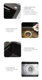 Load image into Gallery viewer, Matte Black Single Kitchen Sink
