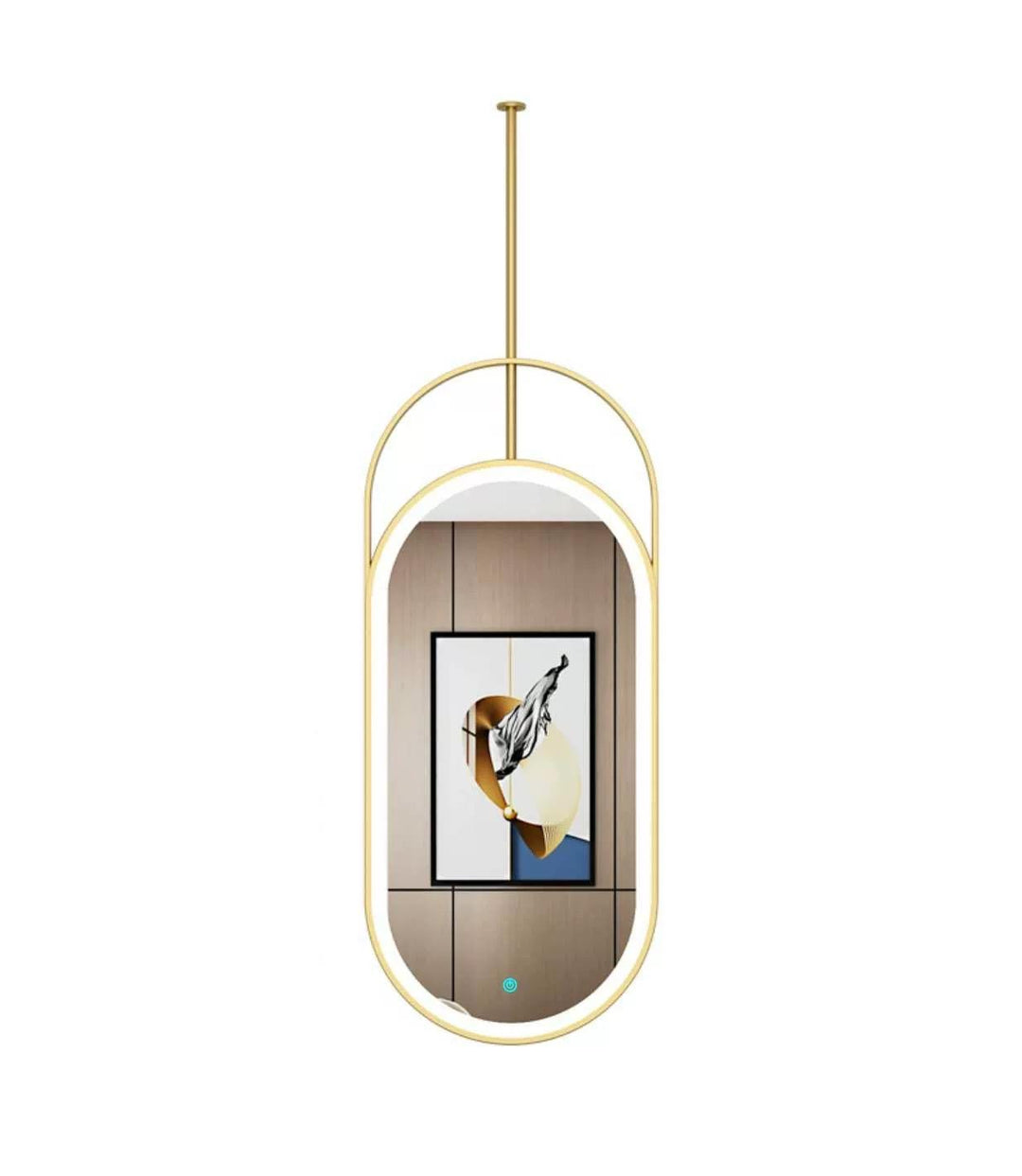 French-Style Oval LED Makeup Mirror with Anti-Fog
