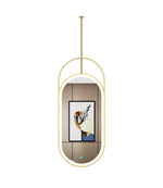 Load image into Gallery viewer, French-Style Oval LED Makeup Mirror with Anti-Fog
