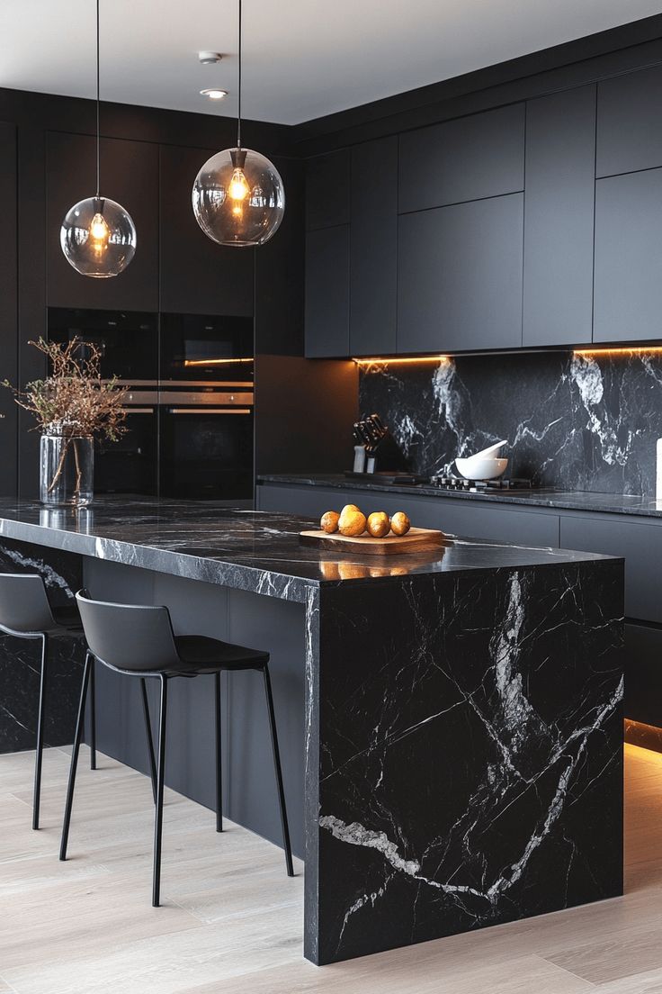 Black Kitchen Countertop