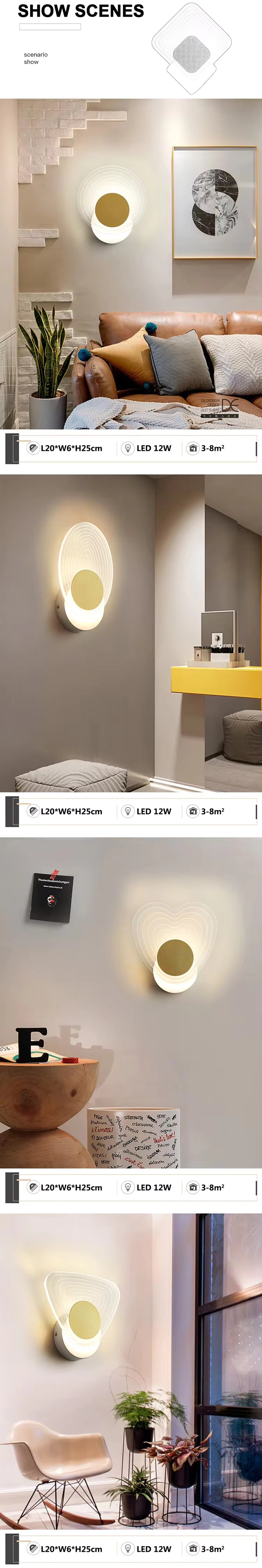 Transparent wall light