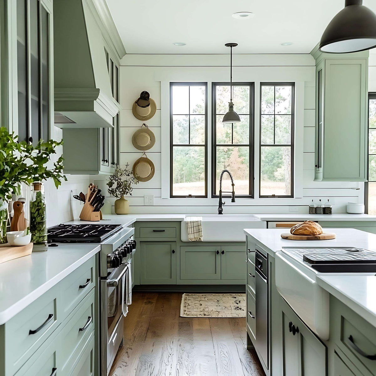 U shape kitchen cabinet