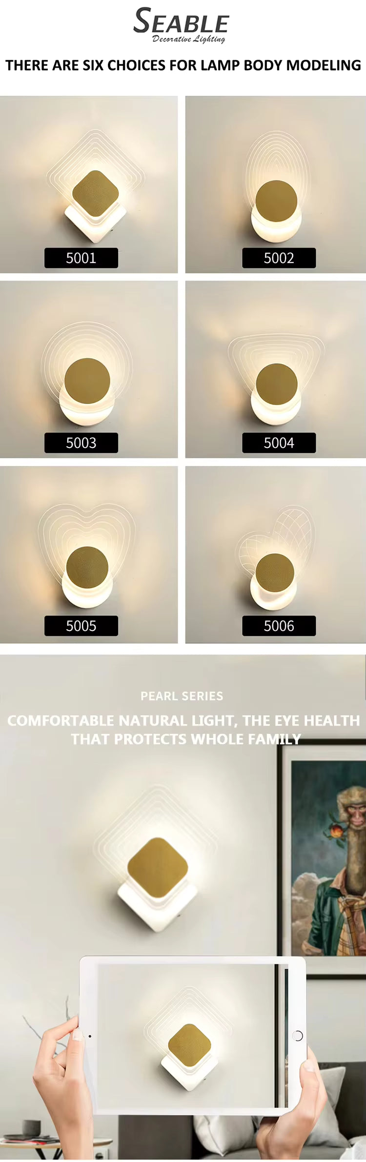 Transparent wall light