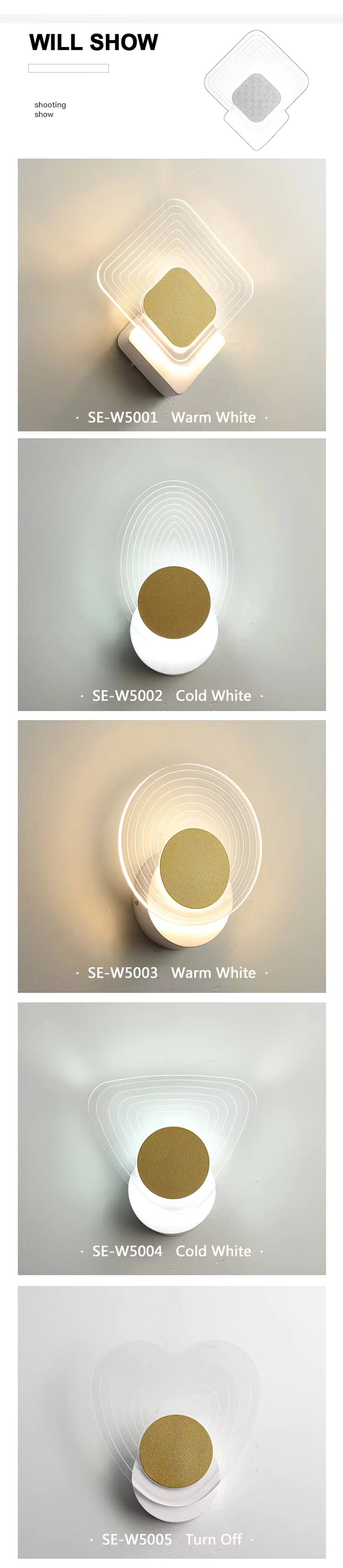 Transparent wall light