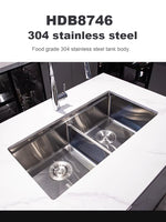 Load image into Gallery viewer, Double Bowl Stainless Steel
