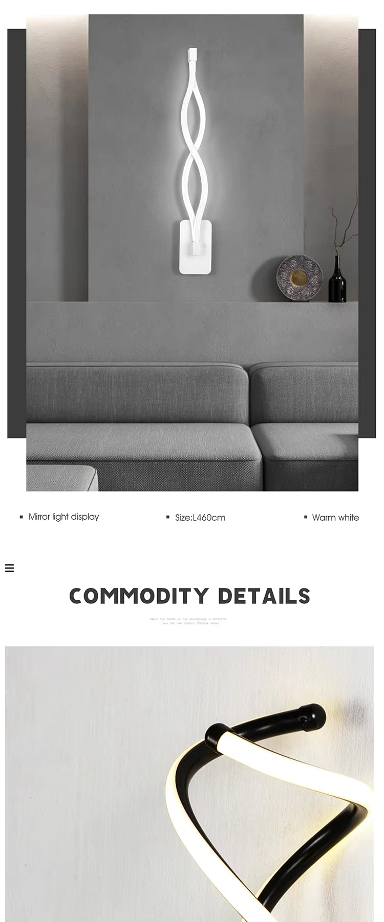 Fixture Black Wall light