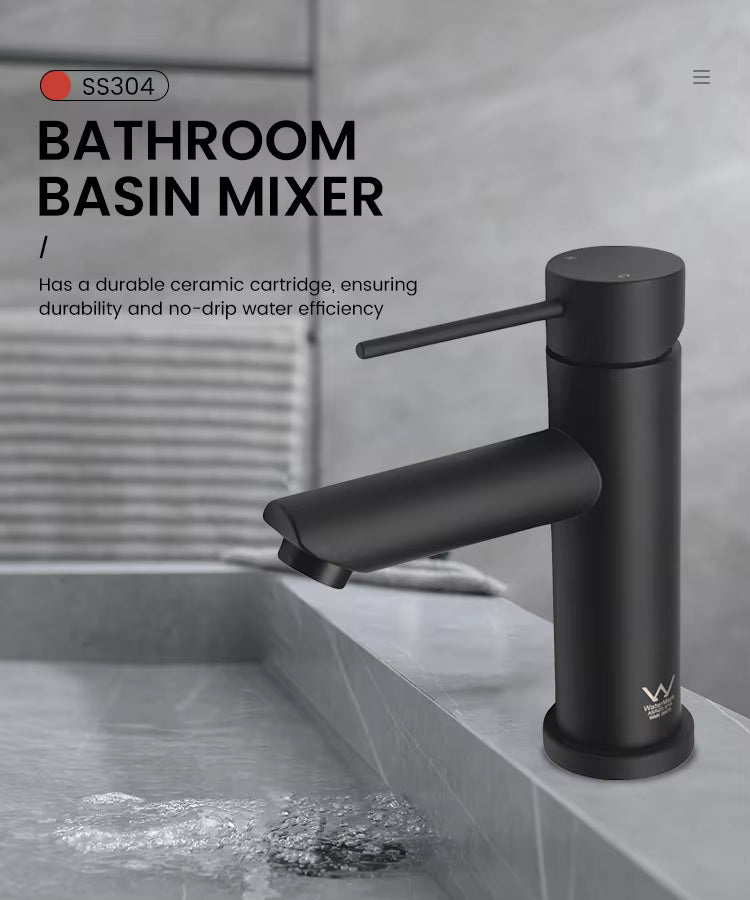 Round basin mixer