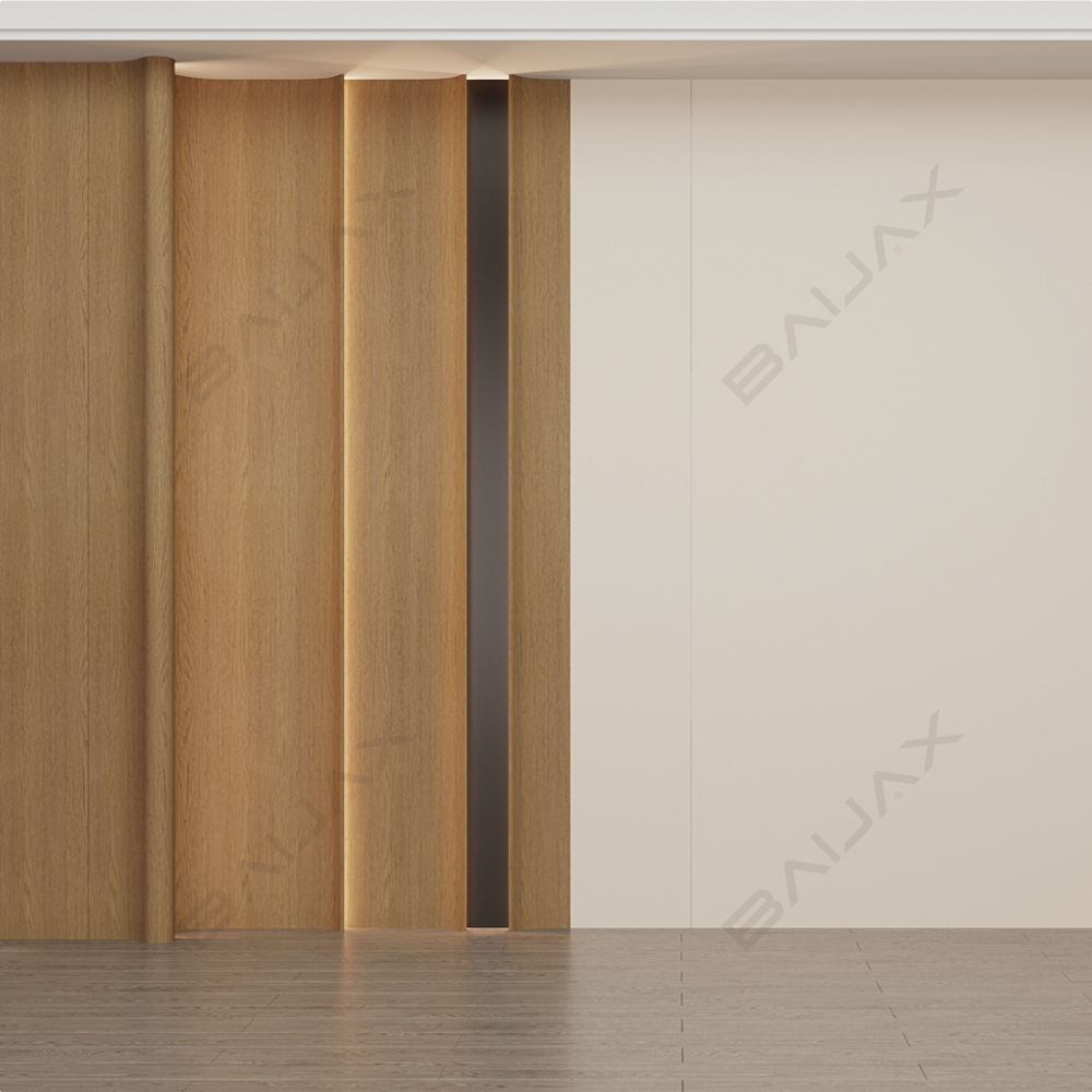 Bedroom wall panel curve
