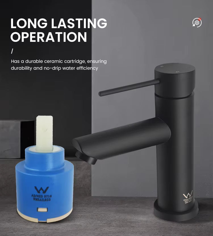 Round basin mixer