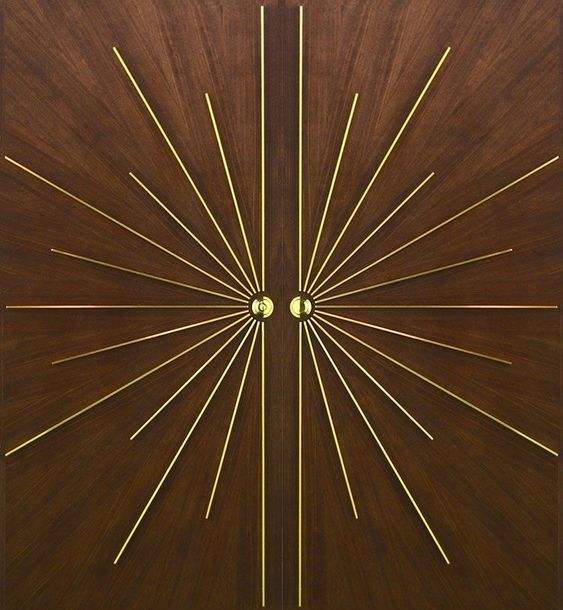 Solid wood front door
