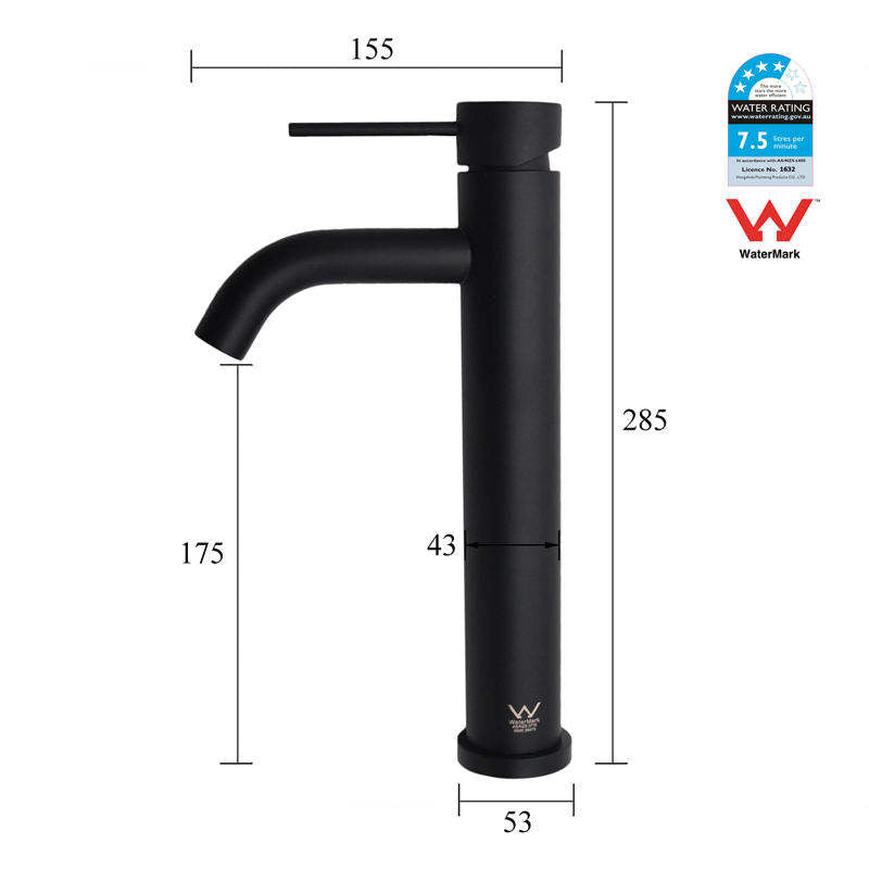 Round basin mixer