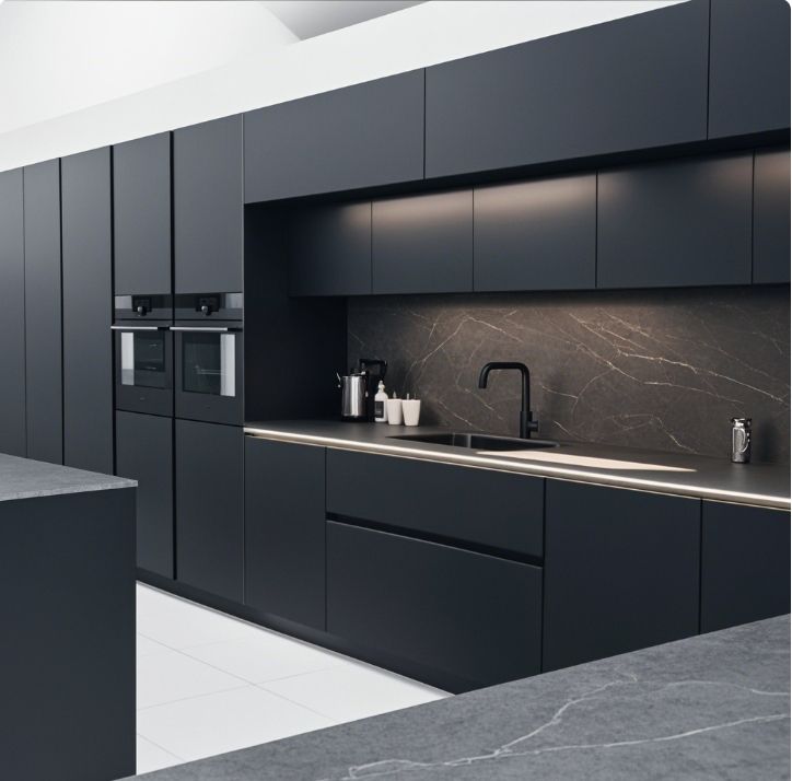 Plywood Flat Panel Kitchen Cabinet