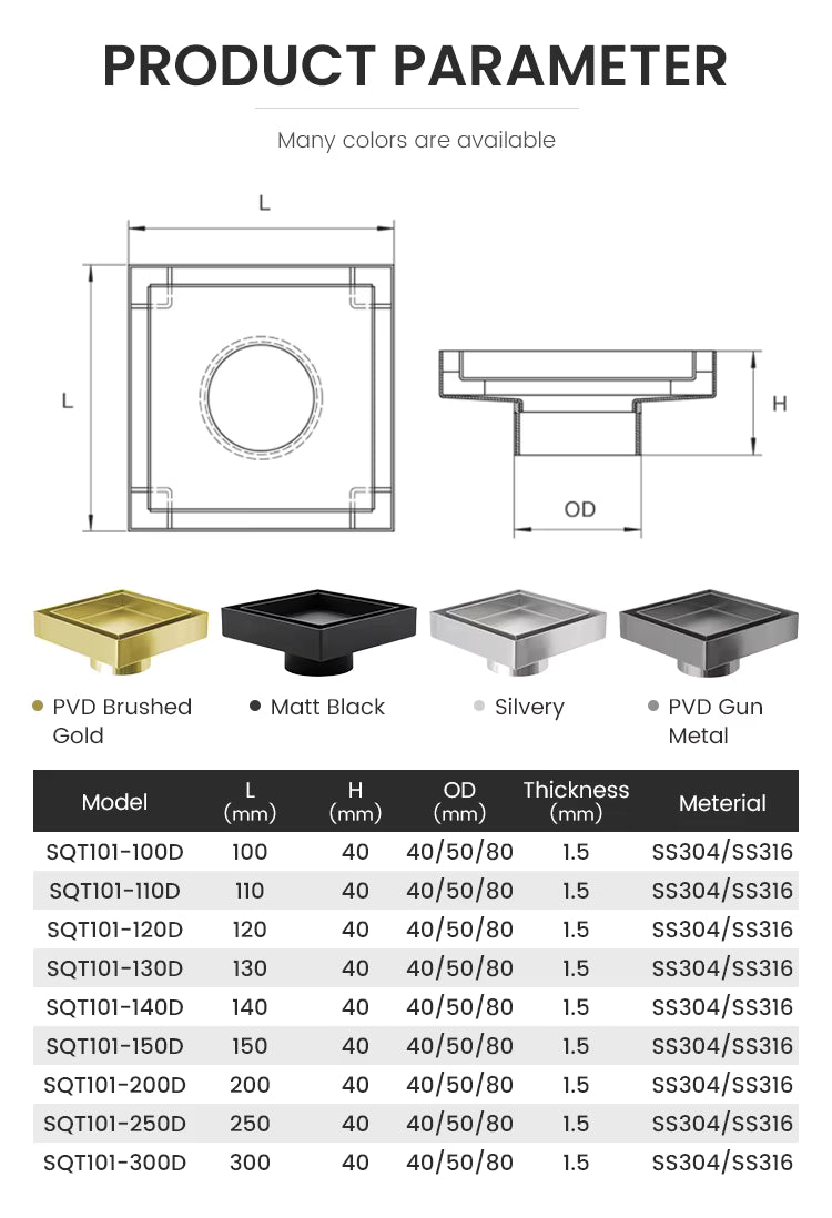 Square Floor Drain