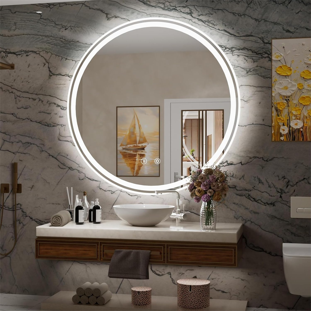 Front & Backlit LED Bathroom Vanity Mirror (6000K)