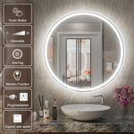 Load image into Gallery viewer, Front &amp; Backlit LED Bathroom Vanity Mirror (6000K)
