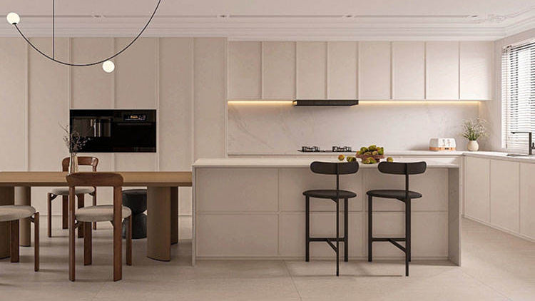 I shape Kitchen cabinet