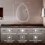 Load image into Gallery viewer, LED Frameless Glass Anti-Fog Wall-Mounted Touch Switch Bathroom Vanity Mirror
