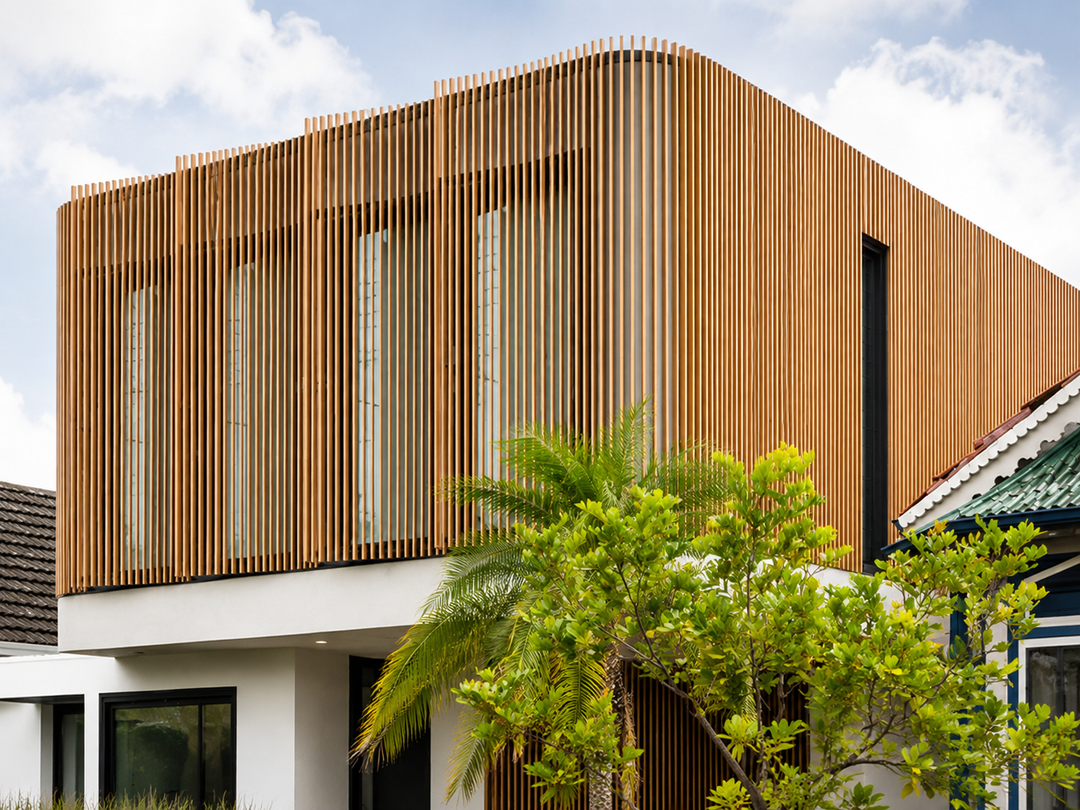 Curved Architectural Batten Screening (External Cladding)