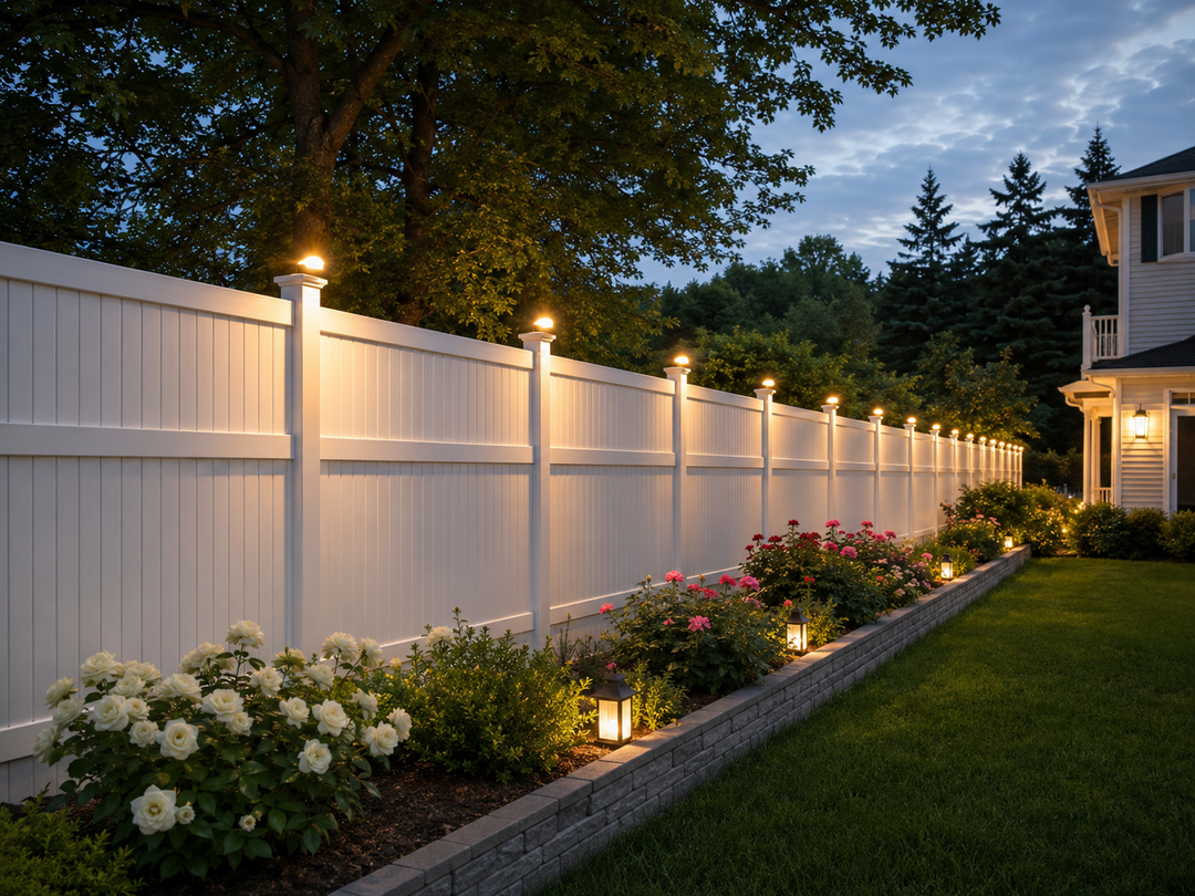 Classic White Privacy Fencing