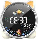 Load image into Gallery viewer, Wholesale Modern Plastic Digital LED Desk Clocks with Night Light Sleep Trainer Calendars 7-color Lights for Kids
