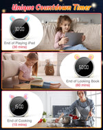 Load image into Gallery viewer, Wholesale Modern Plastic Digital LED Desk Clocks with Night Light Sleep Trainer Calendars 7-color Lights for Kids
