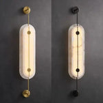 Load image into Gallery viewer, Nature Copper Luxury Alabaster Wall Lamp for Bedroom Living Room Lights Restaurant Wall Scones Design Marble Wall Lamps Light
