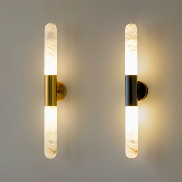 Nature Copper Luxury Alabaster Wall Lamp for Bedroom Living Room Lights Restaurant Wall Scones Design Marble Wall Lamps Light
