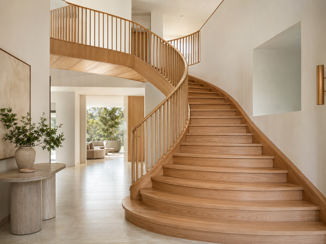 Curved Timber Staircase
