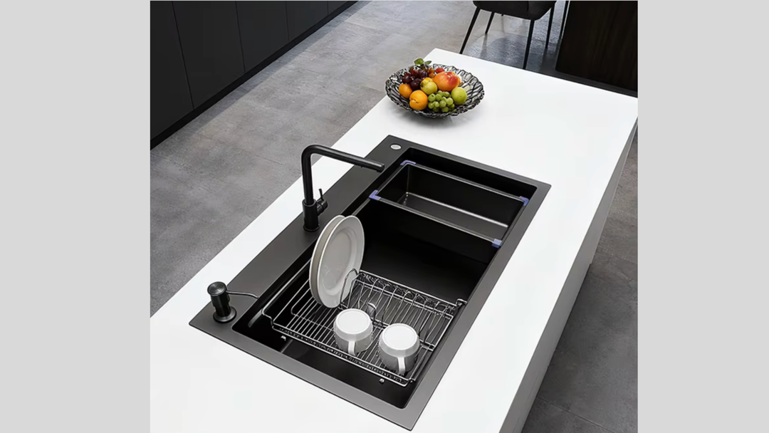 Matte Black Above Counter Kitchen Sink