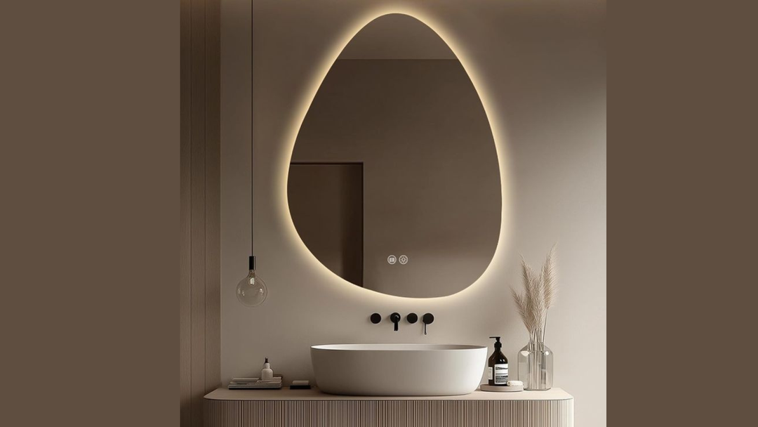 LED Frameless Glass Anti-Fog Wall-Mounted Touch Switch Bathroom Vanity Mirror
