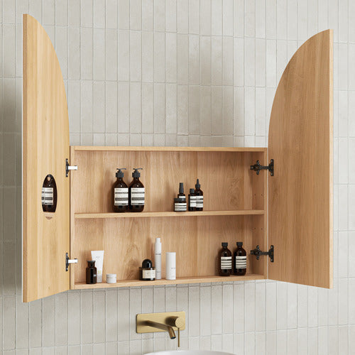 Arch Bathroom Mirror Cabinet With 2 Doors