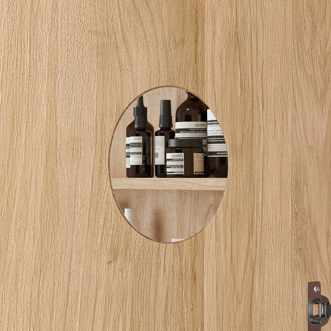 Arch Bathroom Mirror Cabinet With 2 Doors