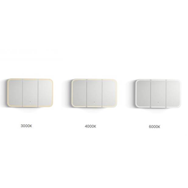 Bathroom Mirror Cabinet With 3 Doors