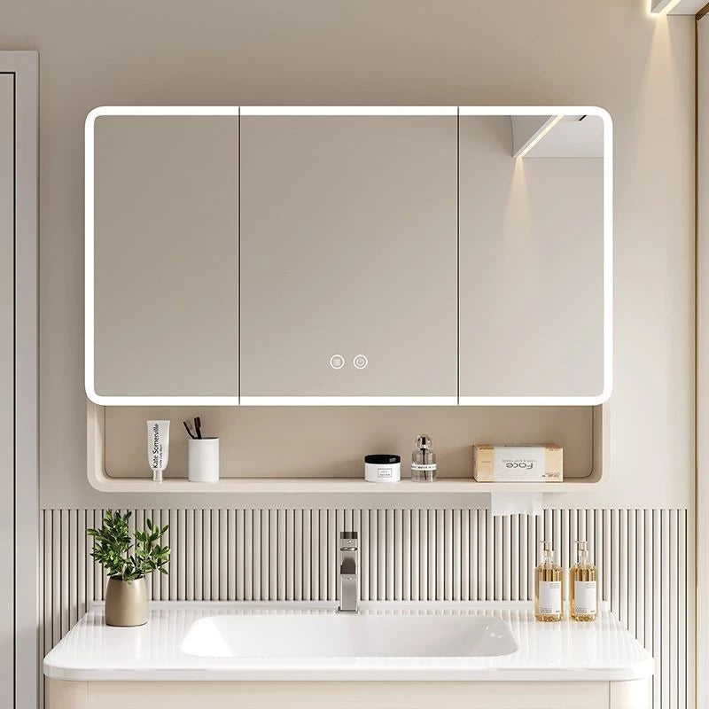 Bathroom Wall-Mounted Smart Mirror Cabinet With 3 Doors