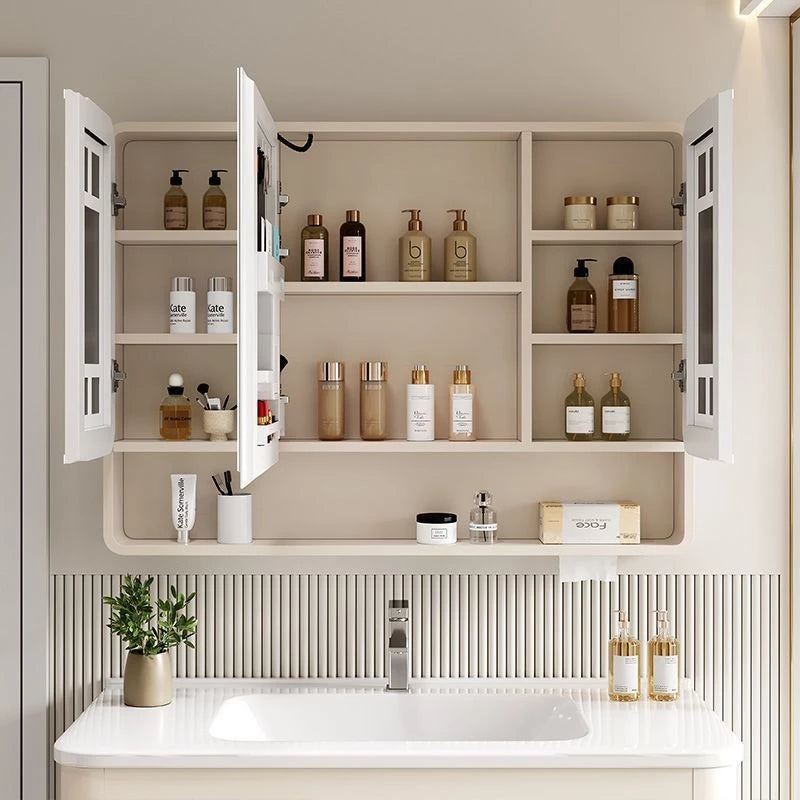 Bathroom Wall-Mounted Smart Mirror Cabinet With 3 Doors