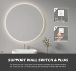 Load image into Gallery viewer, Modern Rectangle LED Wall-Mounted Defogging Frameless Dimmable Bath Mirror Touch Switch Vanity for Bedroom Hotel Living Room
