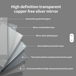 Load image into Gallery viewer, Modern Rectangle LED Wall-Mounted Defogging Frameless Dimmable Bath Mirror Touch Switch Vanity for Bedroom Hotel Living Room
