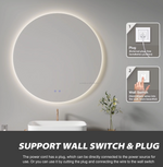 Load image into Gallery viewer, Modern Asymmetrical LED Wall Mounted Mirror Semi-Circular Design for Salon Hotel Bathroom Bedroom &amp; Living Room

