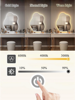 Load image into Gallery viewer, Wall Mounted HD Anti-Fog Full Body Mirror Shatterproof Lighted Bathroom Dressing Table
