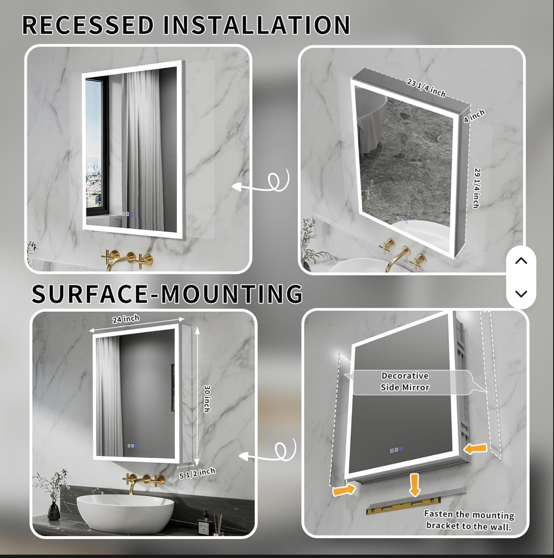 Lighted Medicine Cabinet LED Mirror