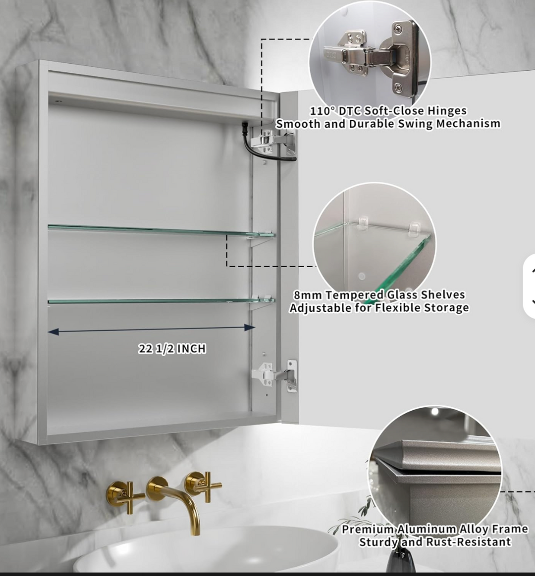 Lighted Medicine Cabinet LED Mirror