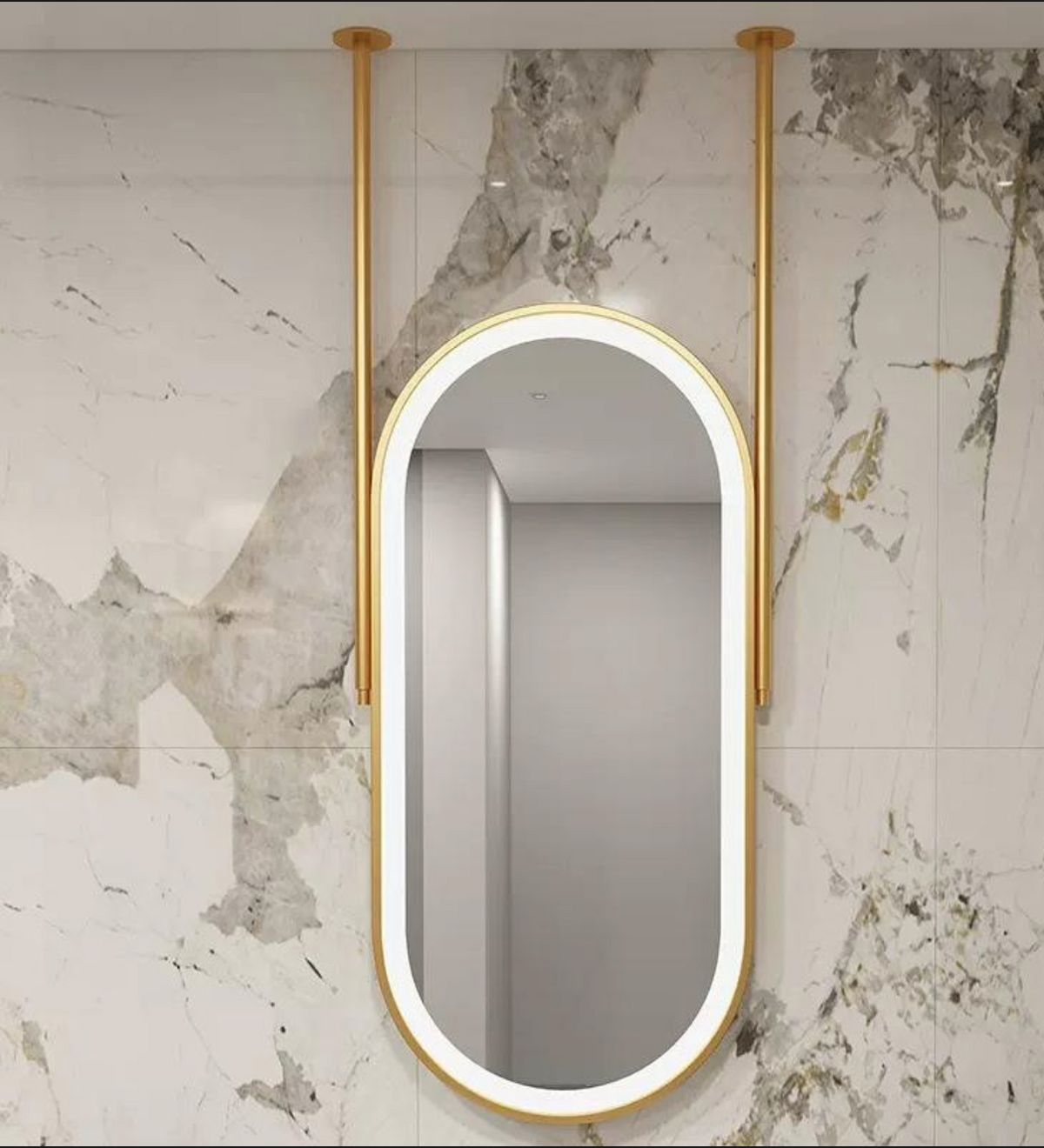 Smart led glass bathroom mirror