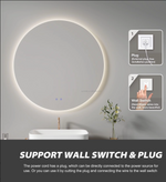 Load image into Gallery viewer, Modern Rectangle LED Frameless Dimmable Touch Switch Wall Mounted Vanity Mirror for Bathroom Bedroom Hotel Living Room Graphic
