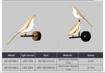 Load image into Gallery viewer, Gold Bird Led Wall Lamp
