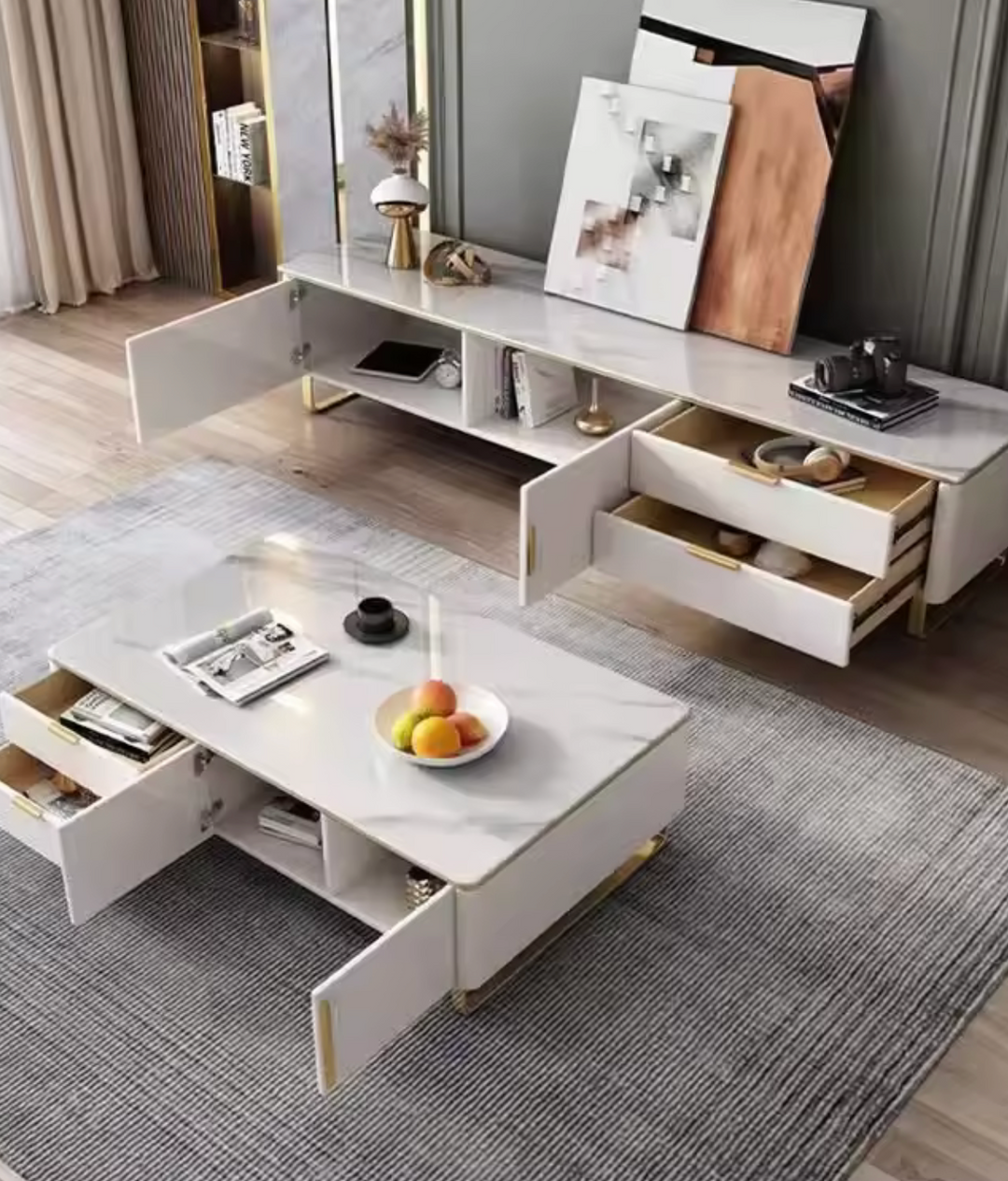 White TV stand