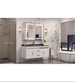 Load image into Gallery viewer, Modern 3-Color Dimmable LED Lighted Aluminum Frame Medicine Cabinet Mirror Defogger Touch Control Wall-Mounted Living Room
