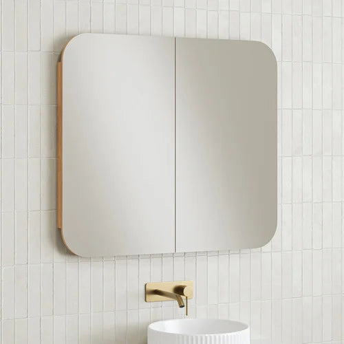 Rectangular Bathroom Mirror Cabinet With 2 Doors