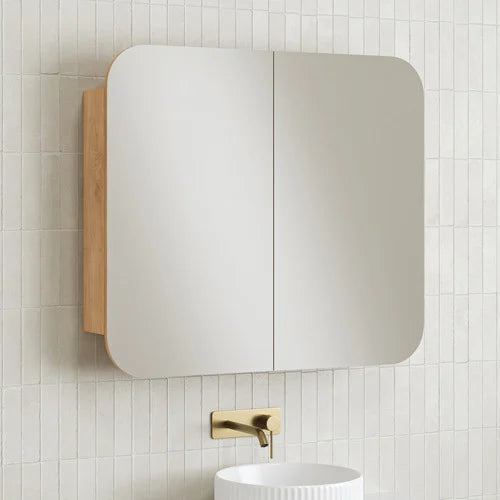 Rectangular Bathroom Mirror Cabinet With 2 Doors